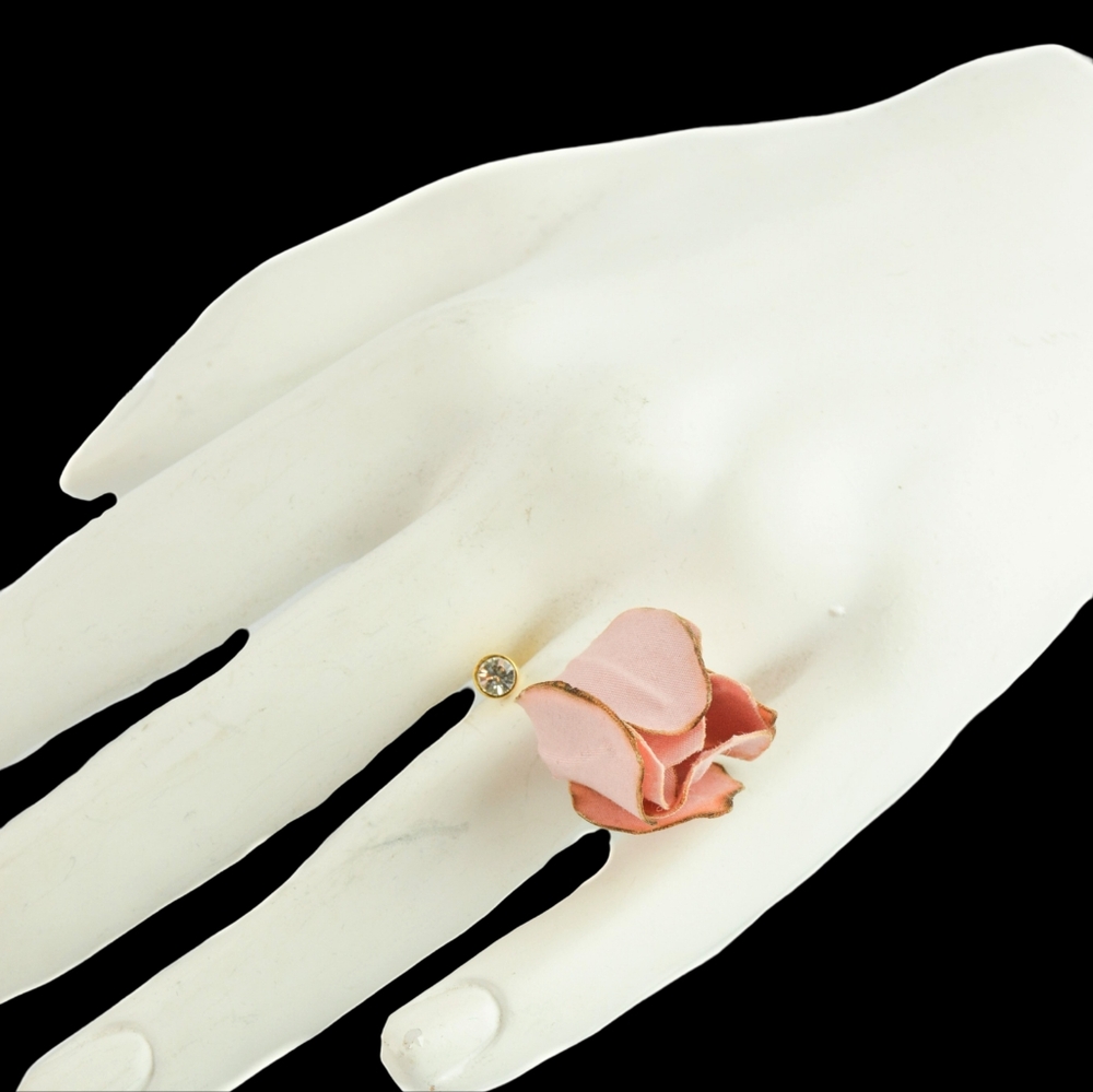 Nib $680 Marni Adjustable Pink Flower Ring